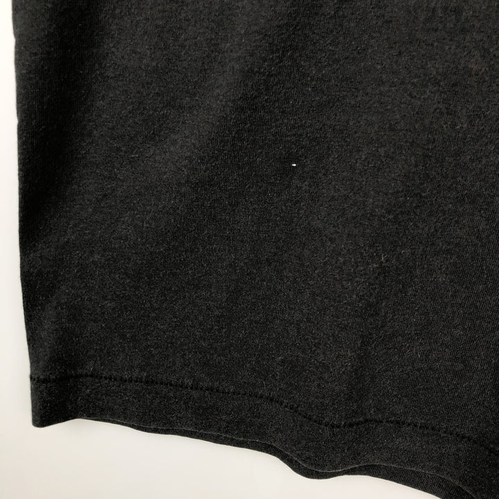 Fruit of the Loom Best Floral Print T-Shirt, Made in USA, Men's Size L (approx.) cotton black type Vintage Second Hand