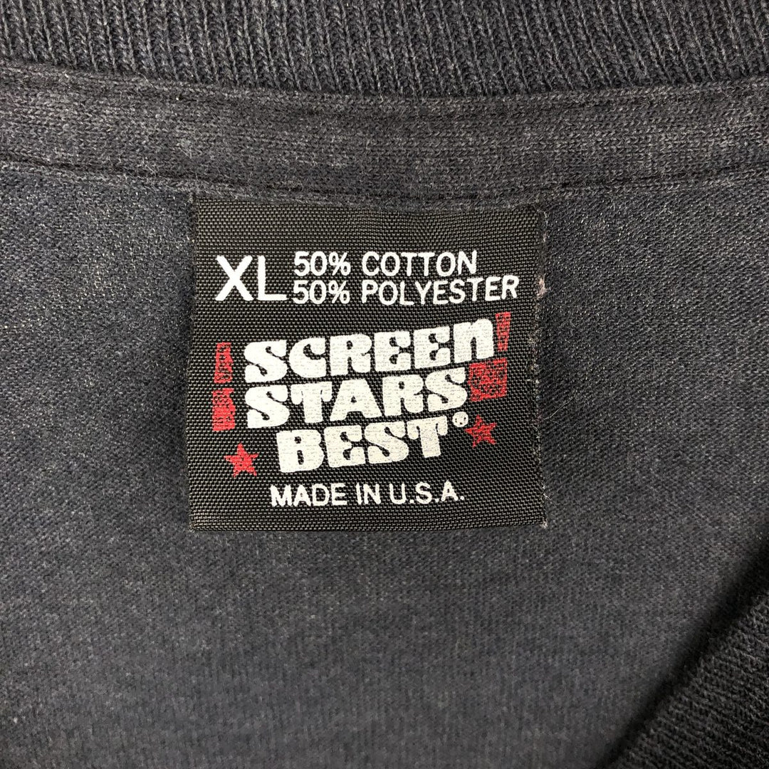 90'S Screen Stars Best Printed T-shirt Made in USA Men's XL Vintage cotton black type Vintage Second Hand