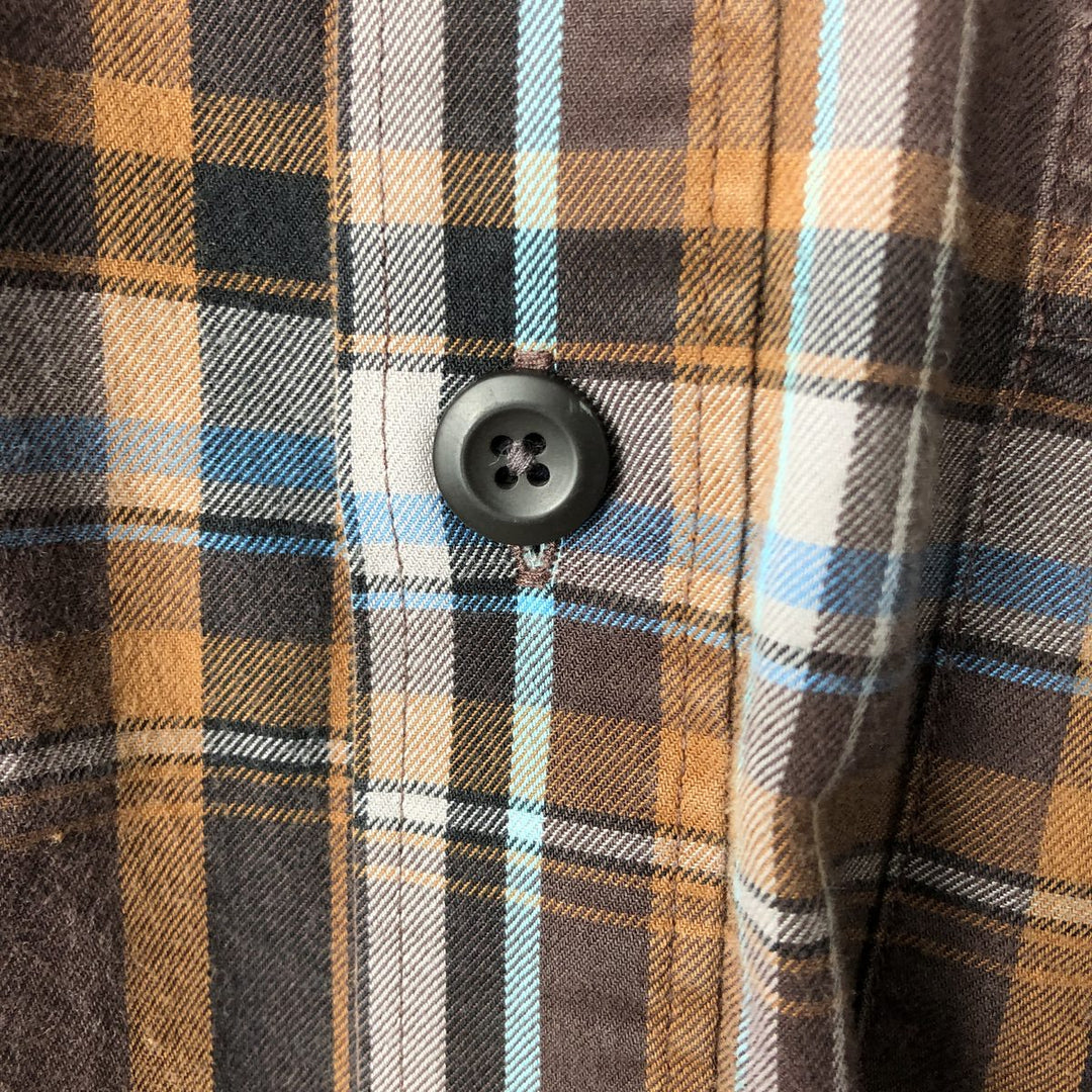 Patagonia Organic Cotton Long Sleeve Cotton Check Shirt, Men's Size Medium Organic cotton brown type Vintage Second Hand