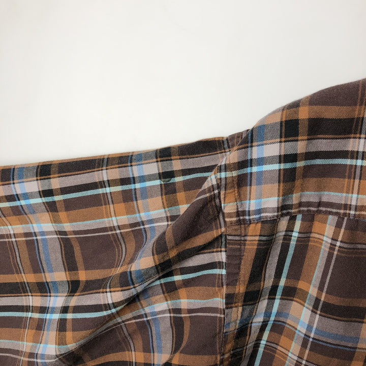 Patagonia Organic Cotton Long Sleeve Cotton Check Shirt, Men's Size Medium Organic cotton brown type Vintage Second Hand