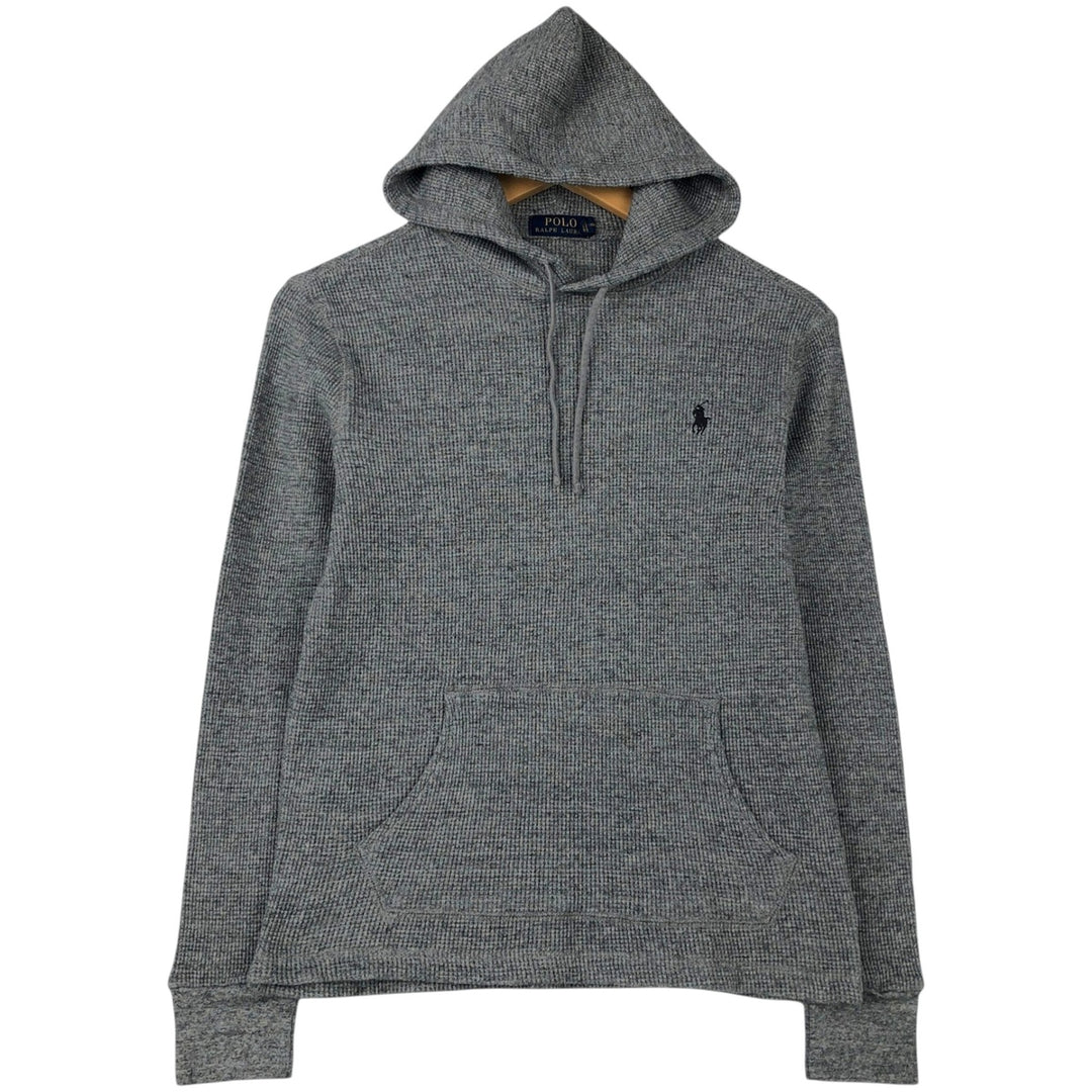 Ralph Lauren POLO RALPH LAUREN Hooded Thermal T-Shirt, Waffle, Women's, Size S cotton gray type Vintage Second Hand