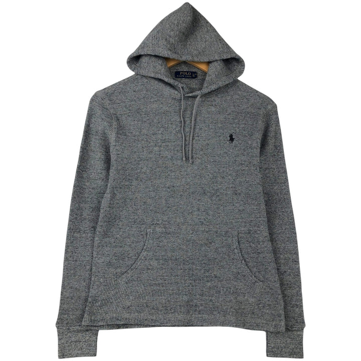 Ralph Lauren POLO RALPH LAUREN Hooded Thermal T-Shirt, Waffle, Women's, Size S cotton gray type Vintage Second Hand