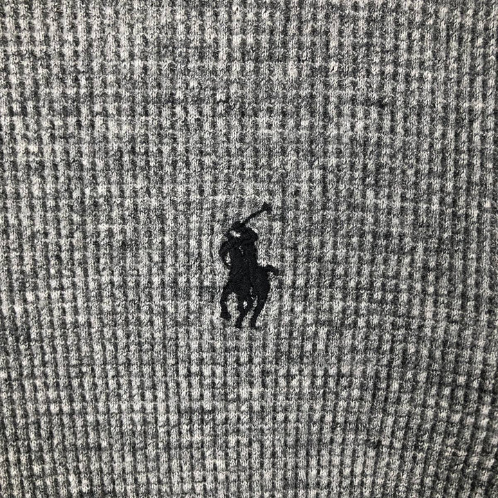 Ralph Lauren POLO RALPH LAUREN Hooded Thermal T-Shirt, Waffle, Women's, Size S cotton gray type Vintage Second Hand
