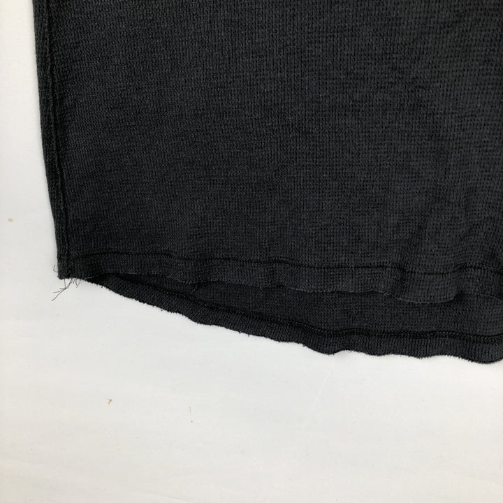 Harley-Davidson Eagle Pattern Thermal Long T-Shirt with Thumbholes, Waffle, Women's Size L cotton gray type Vintage Second Hand