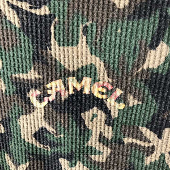 Vintage 90'S Camel Duck Hunter Camo Thermal Long Sleeve T-Shirt, Women's Size L cotton Khaki type Vintage Second Hand