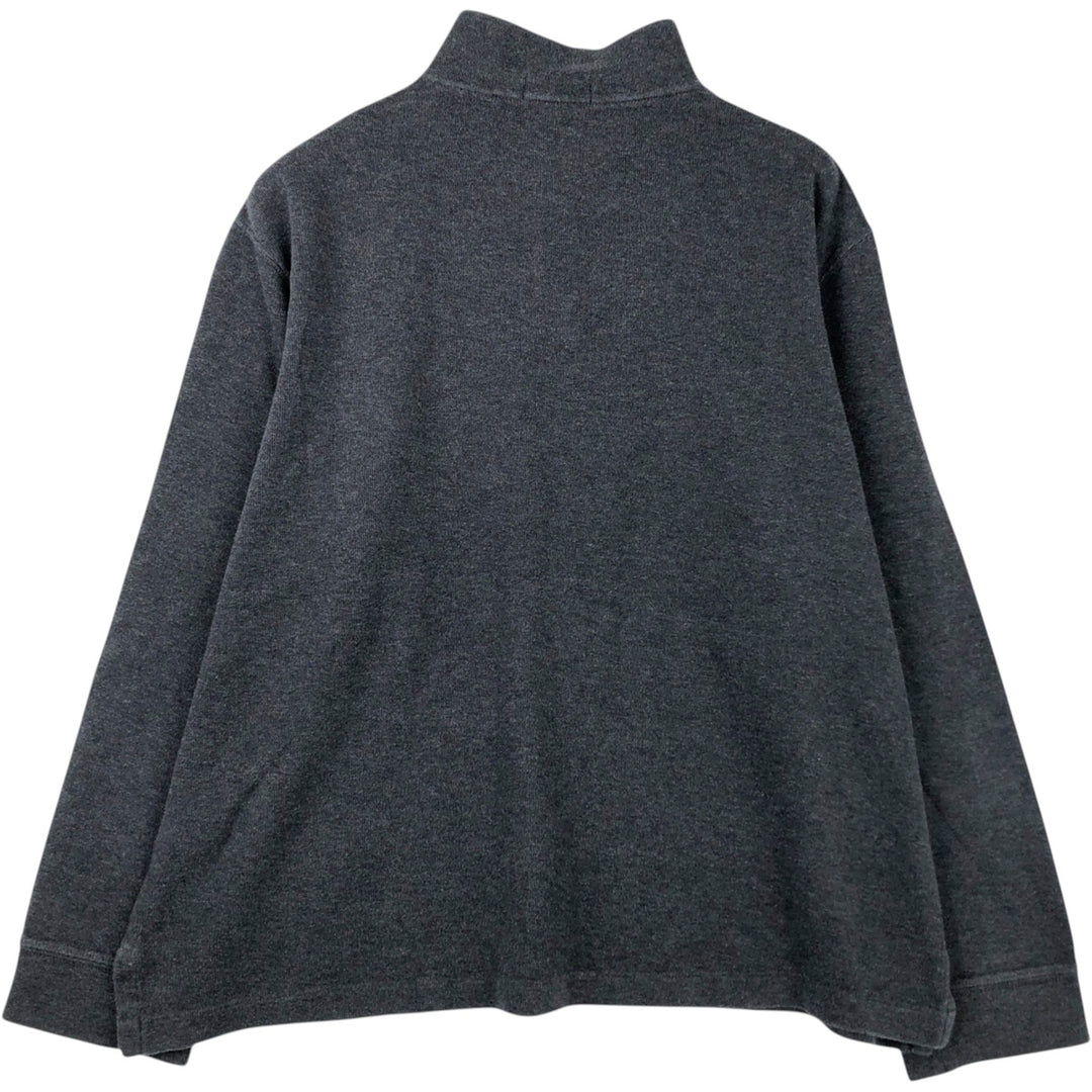 Ralph Lauren POLO RALPH LAUREN ESTATE RIB Cotton Knit Half-Zip Sweater, Men's Size L cotton gray type Vintage Second Hand