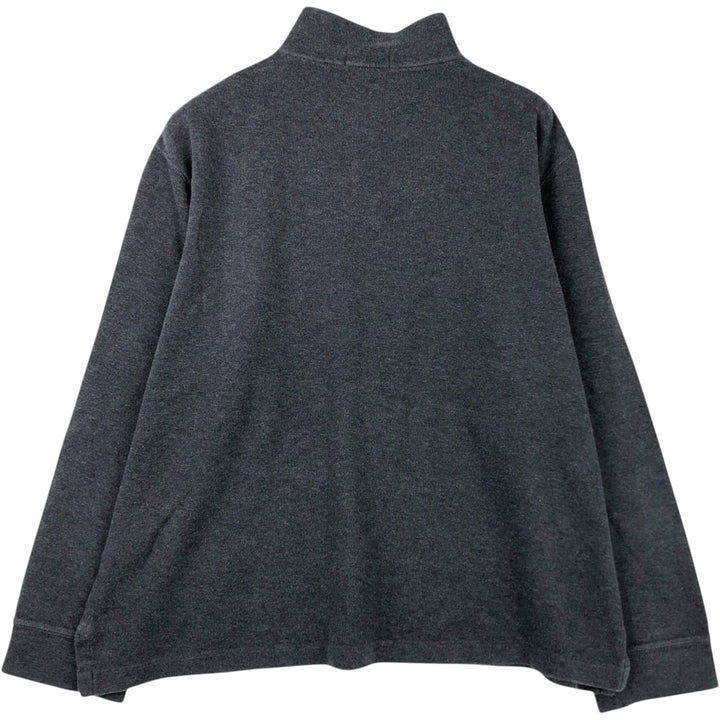Ralph Lauren POLO RALPH LAUREN ESTATE RIB Cotton Knit Half-Zip Sweater, Men's Size L cotton gray type Vintage Second Hand