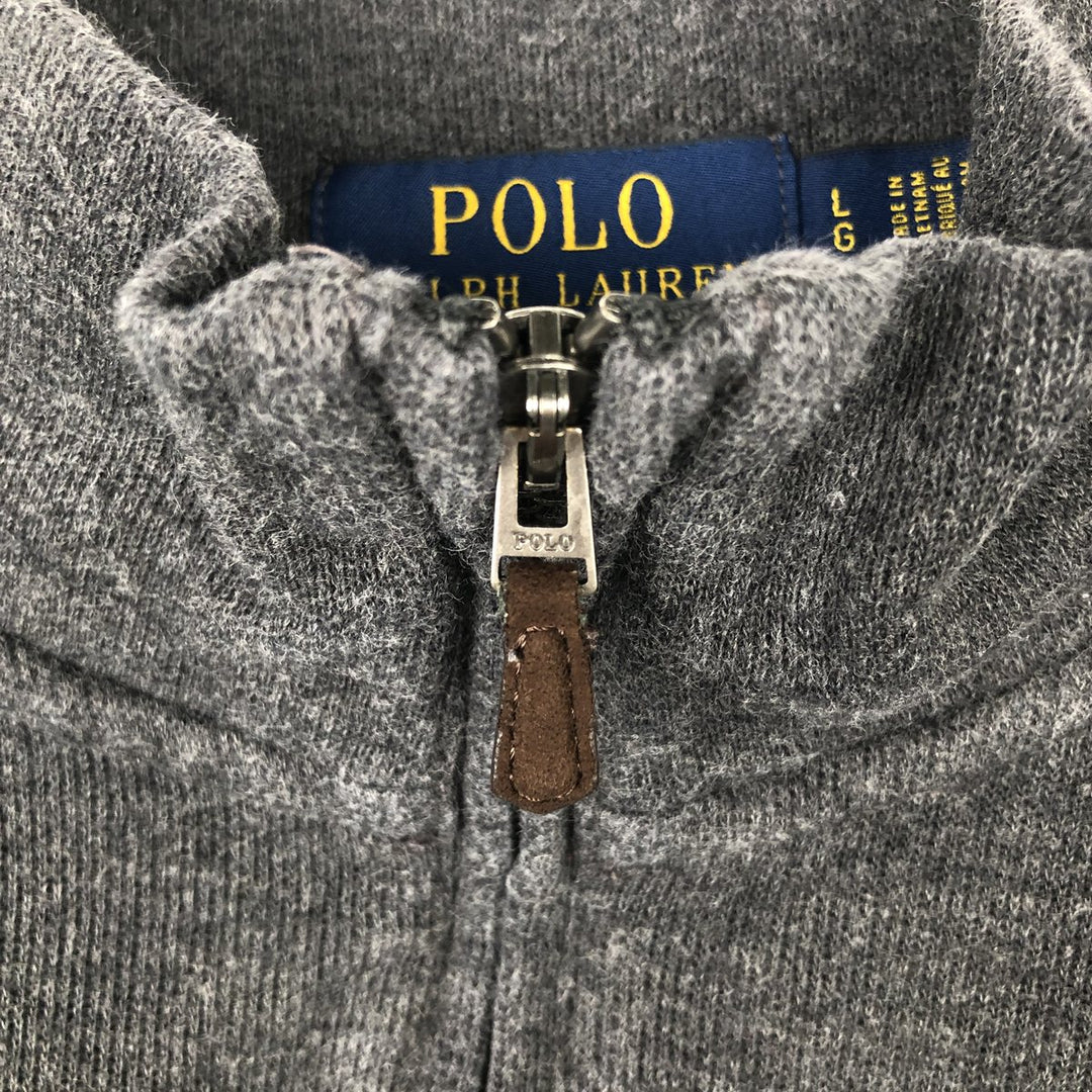 Ralph Lauren POLO RALPH LAUREN ESTATE RIB Cotton Knit Half-Zip Sweater, Men's Size L cotton gray type Vintage Second Hand