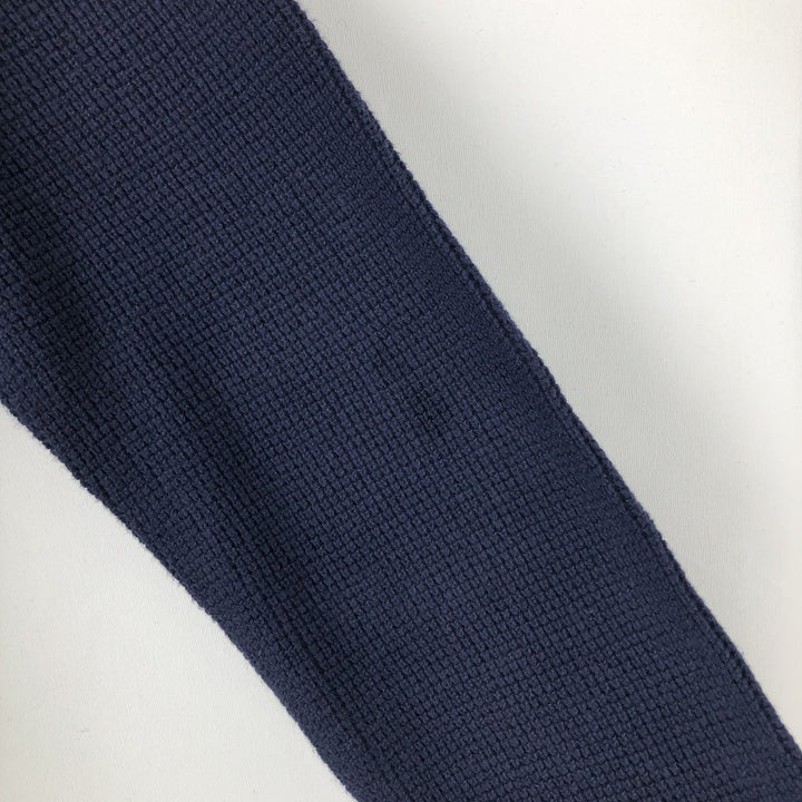 Ralph Lauren LAUREN Women's Hooded Thermal Long T-Shirt, Size L cotton navy blue type Vintage Second Hand