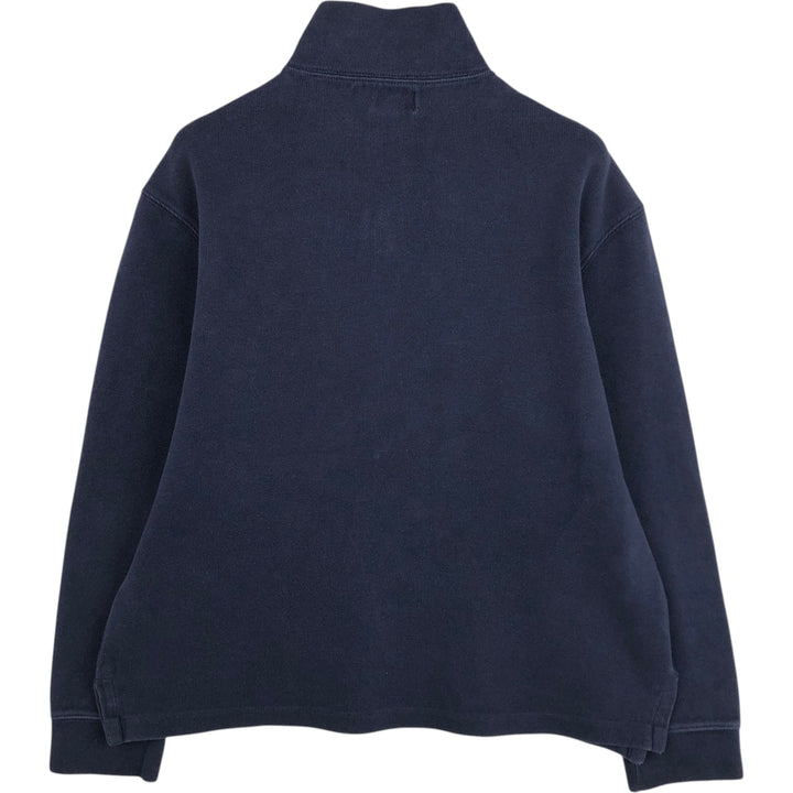Ralph Lauren POLO by Ralph Lauren Half-Zip Sweatshirt, Men's Size L cotton navy blue type Vintage Second Hand
