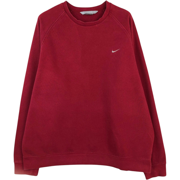 00'S Nike One Point Logo Sweatshirt Trainer Men's XL cotton red type Vintage Second Hand