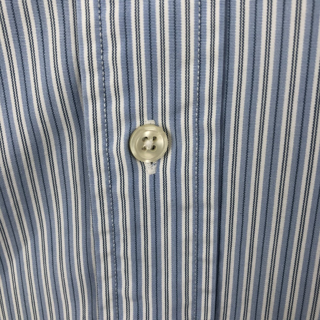 Ralph Lauren POLO by Ralph Lauren Multi-Stripe Long Sleeve Cotton Striped Shirt, Men's Size Medium cotton Blue type light blue Vintage Second Hand