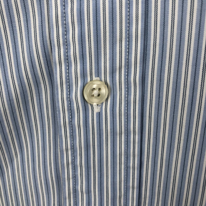 Ralph Lauren POLO by Ralph Lauren Multi-Stripe Long Sleeve Cotton Striped Shirt, Men's Size Medium cotton Blue type light blue Vintage Second Hand