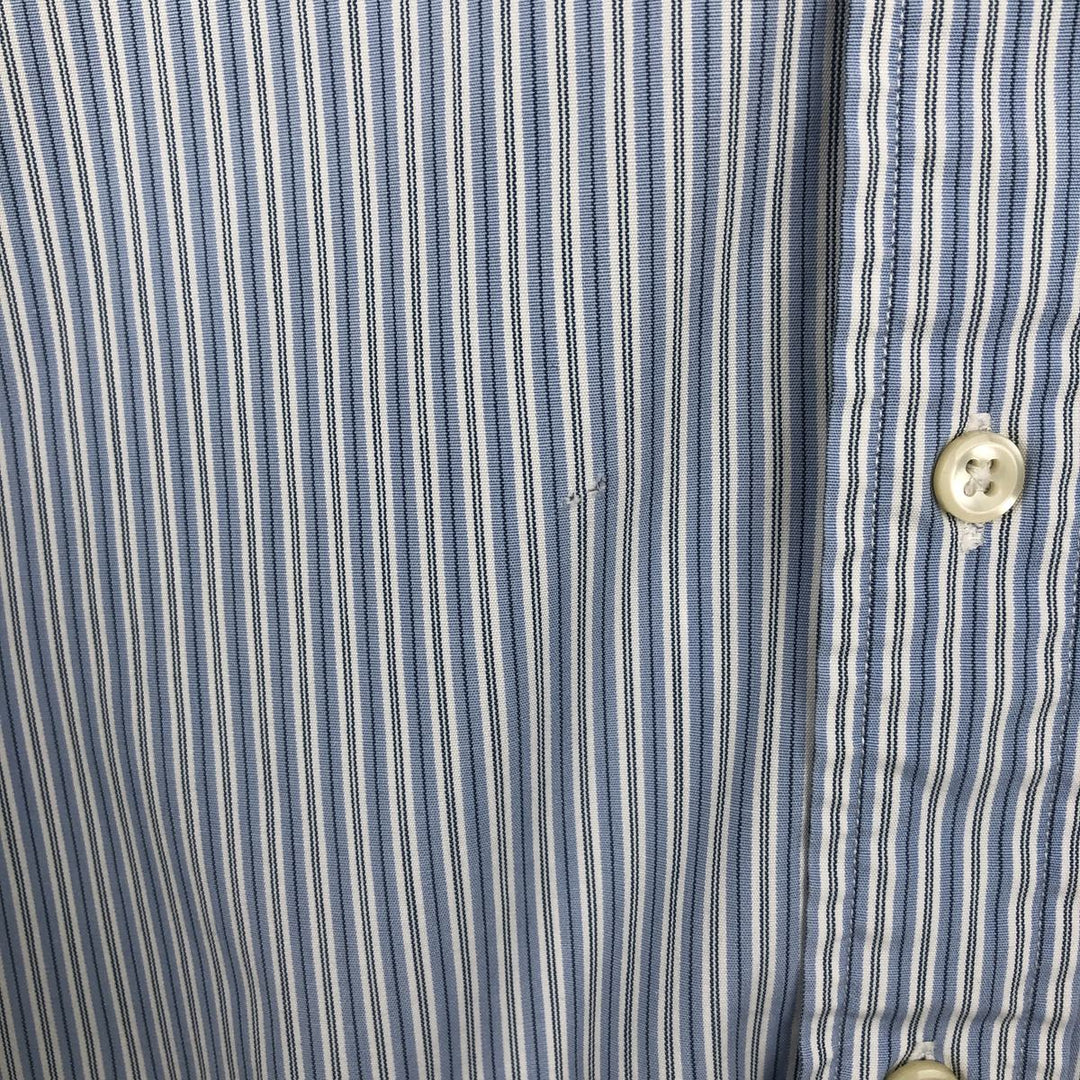 Ralph Lauren POLO by Ralph Lauren Multi-Stripe Long Sleeve Cotton Striped Shirt, Men's Size Medium cotton Blue type light blue Vintage Second Hand