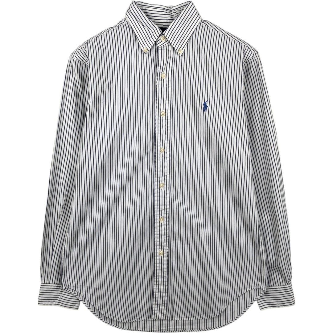 Ralph Lauren Classic Fit Multi-Stripe Long Sleeve Button-Down Striped Shirt, Men's Size Small cotton white type Vintage Second Hand