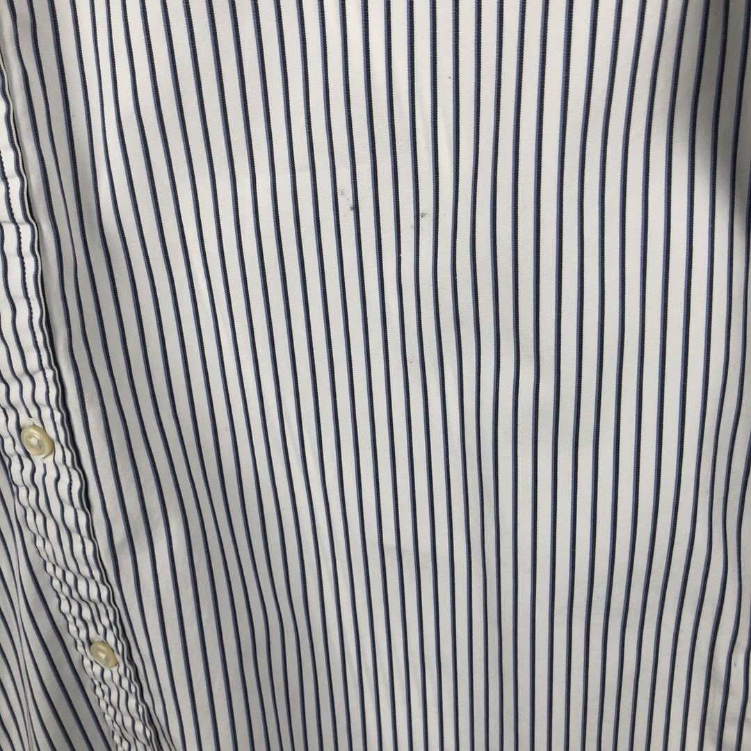 Ralph Lauren Classic Fit Multi-Stripe Long Sleeve Button-Down Striped Shirt, Men's Size Small cotton white type Vintage Second Hand