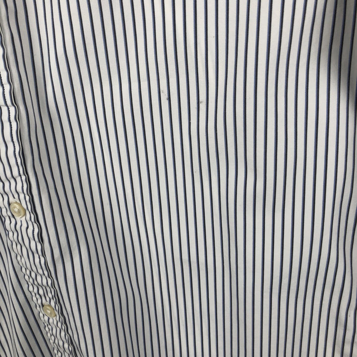 Ralph Lauren Classic Fit Multi-Stripe Long Sleeve Button-Down Striped Shirt, Men's Size Small cotton white type Vintage Second Hand