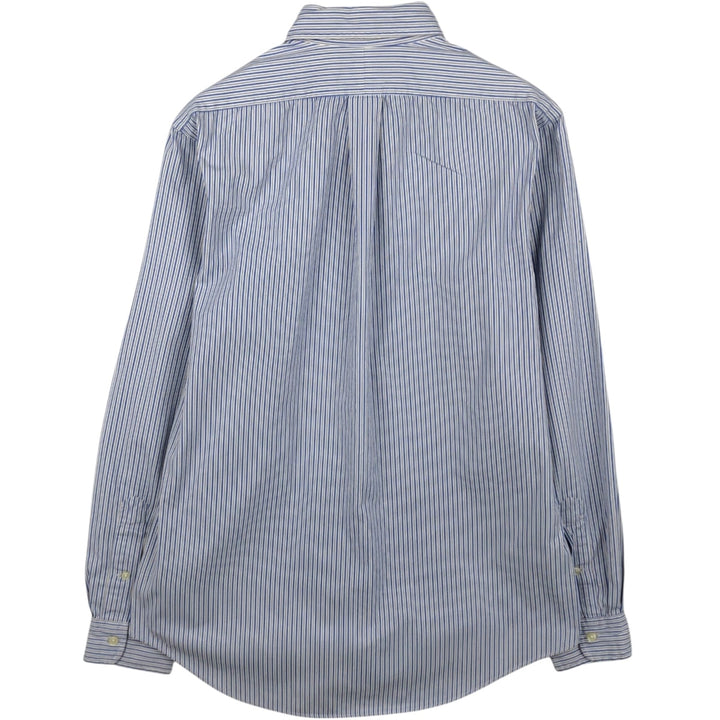 Ralph Lauren Custom Fit Multi-Stripe Long Sleeve Button-Down Striped Shirt, Men's M Size cotton white type Vintage Second Hand
