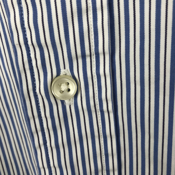 Ralph Lauren Custom Fit Multi-Stripe Long Sleeve Button-Down Striped Shirt, Men's M Size cotton white type Vintage Second Hand