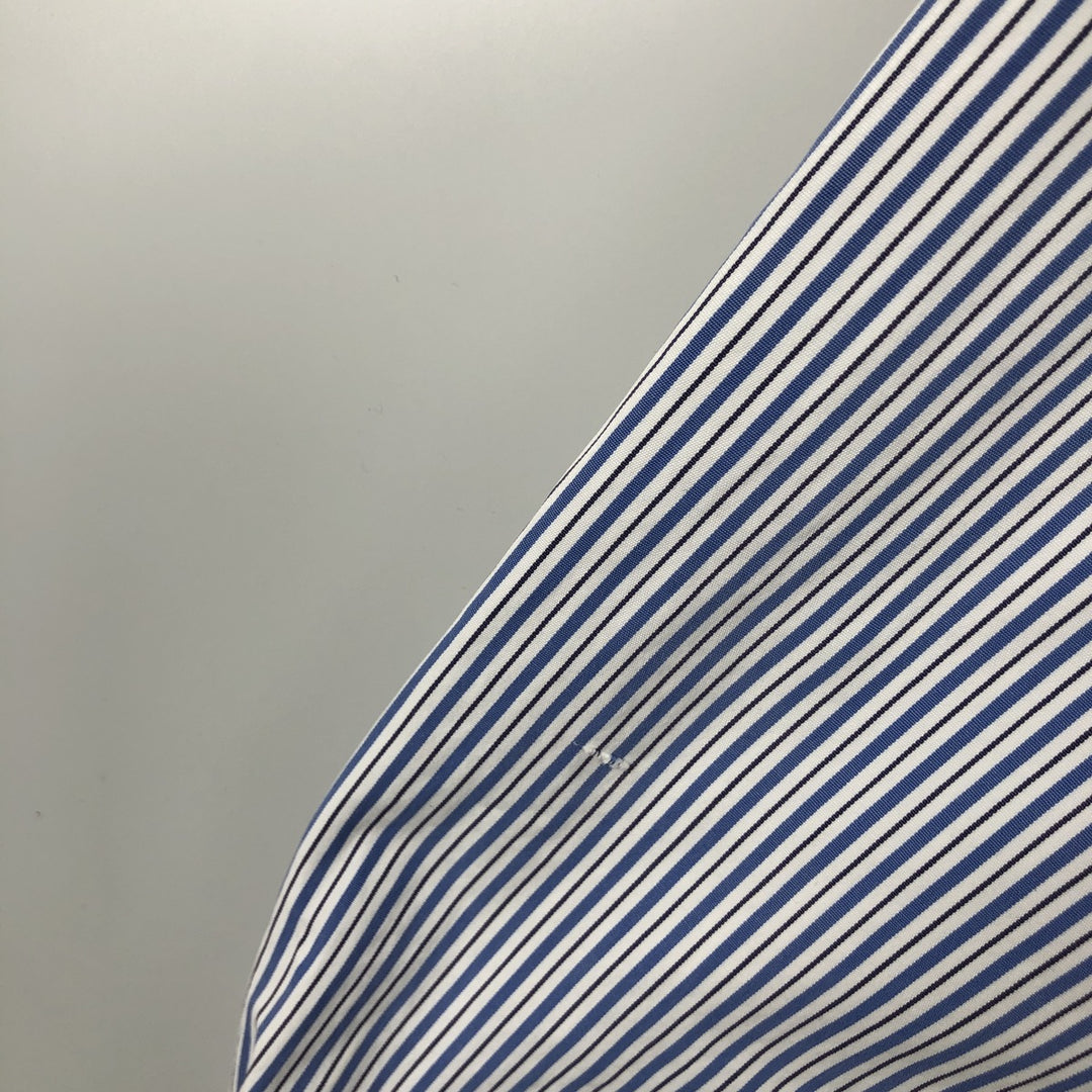 Ralph Lauren Custom Fit Multi-Stripe Long Sleeve Button-Down Striped Shirt, Men's M Size cotton white type Vintage Second Hand