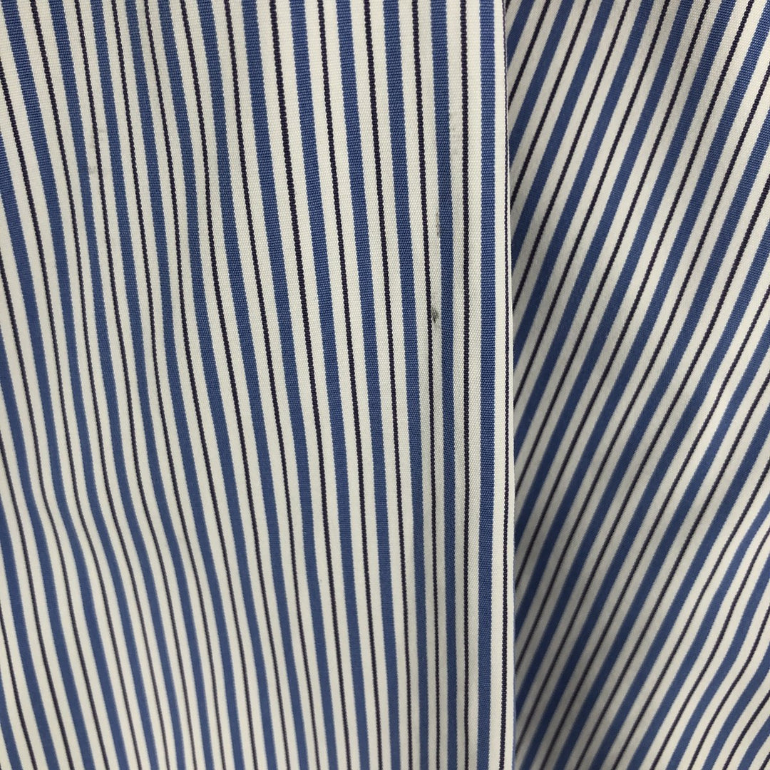 Ralph Lauren Custom Fit Multi-Stripe Long Sleeve Button-Down Striped Shirt, Men's M Size cotton white type Vintage Second Hand