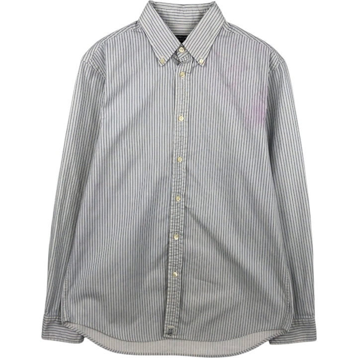 Ralph Lauren Jeans Co. multi-stripe long-sleeved button-down shirt, men's size M cotton white type Vintage Second Hand