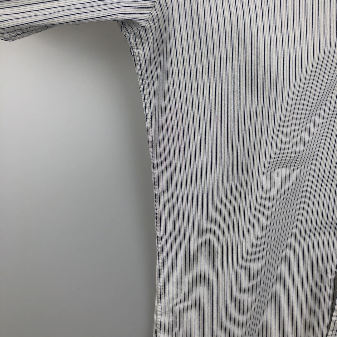 Ralph Lauren Jeans Co. multi-stripe long-sleeved button-down shirt, men's size M cotton white type Vintage Second Hand