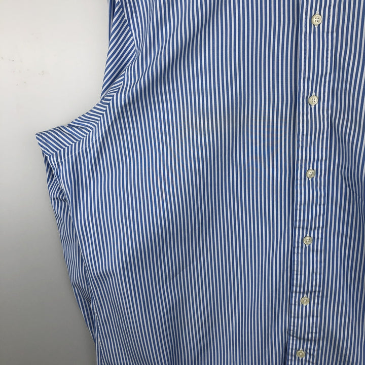 Ralph Lauren POLO by Ralph Lauren Estate Custom Fit Long Sleeve Cotton Striped Shirt, Men's XL cotton Blue type light blue Vintage Second Hand