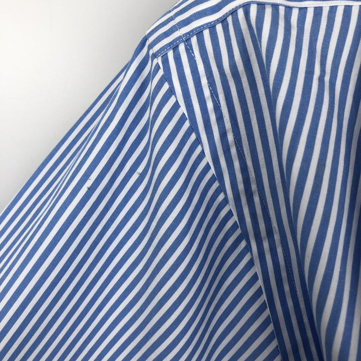 Ralph Lauren POLO by Ralph Lauren Estate Custom Fit Long Sleeve Cotton Striped Shirt, Men's XL cotton Blue type light blue Vintage Second Hand