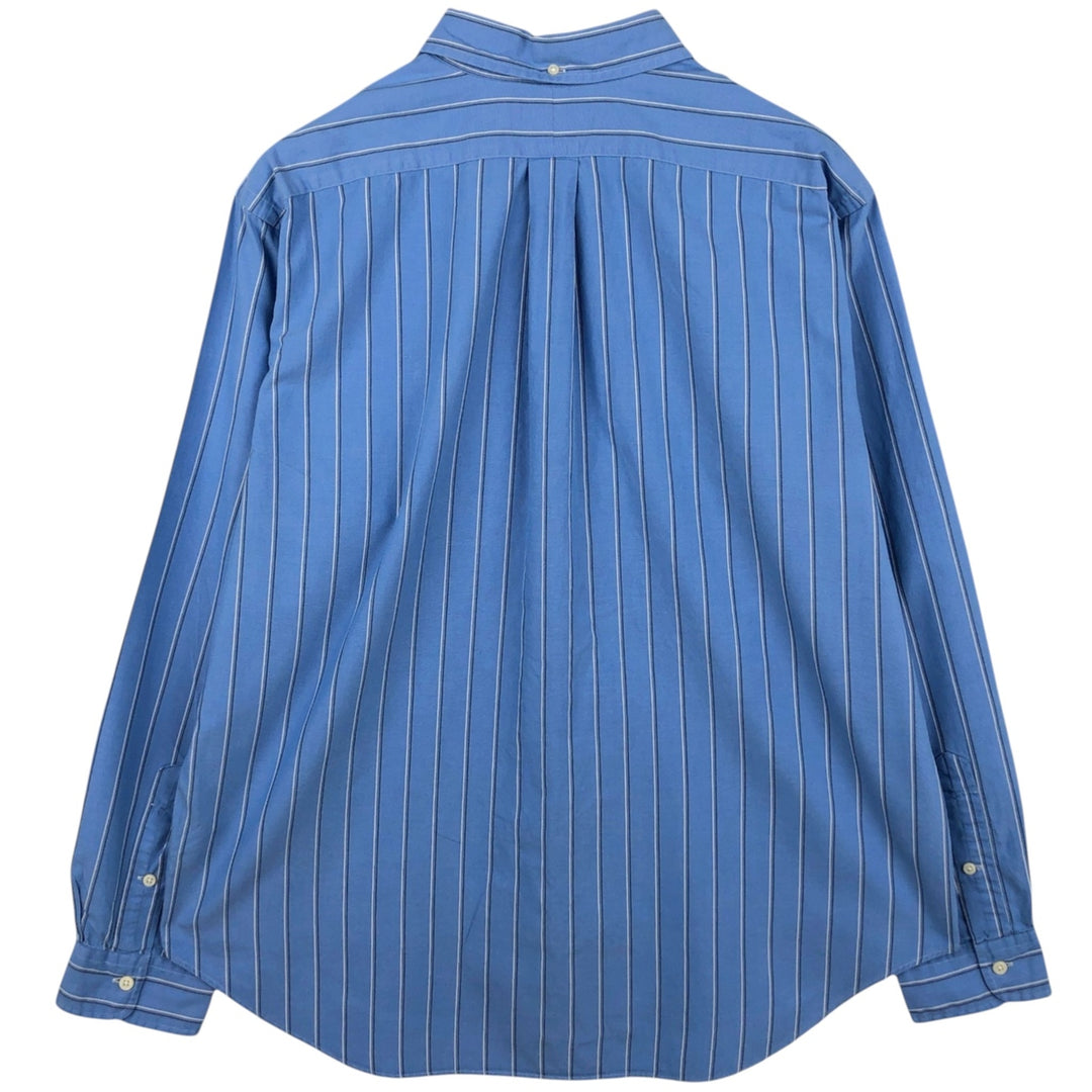 Ralph Lauren Classic Fit Multi-Stripe Long Sleeve Button-Down Striped Shirt, Men's XL cotton blue type Vintage Second Hand