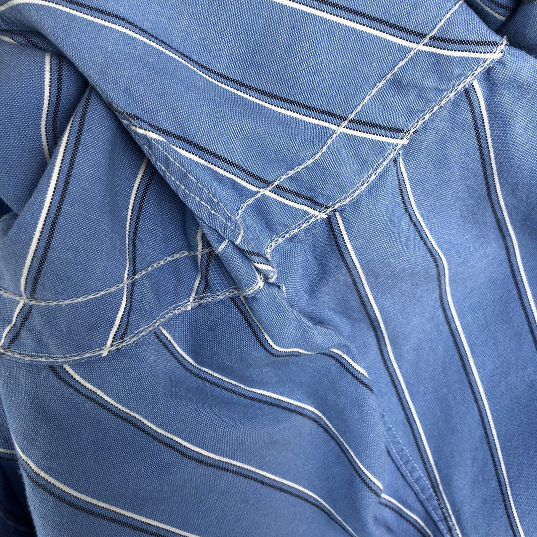 Ralph Lauren Classic Fit Multi-Stripe Long Sleeve Button-Down Striped Shirt, Men's XL cotton blue type Vintage Second Hand