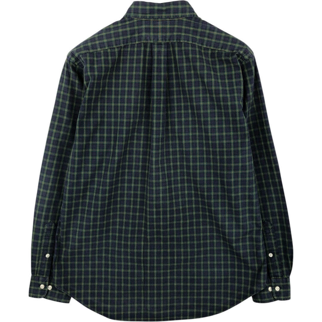 Ralph Lauren Classic Fit Long Sleeve Button Down Check Shirt, Men's Size L cotton green type Vintage Second Hand
