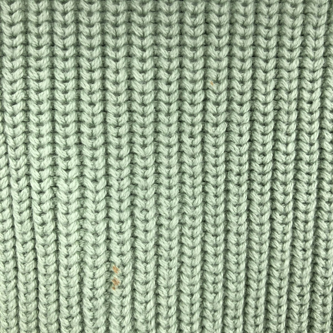 1990'S Lands' End cotton knit sweater, women's size L equivalent, vintage. cotton Mint green Vintage Second Hand