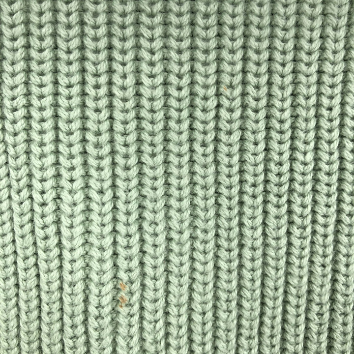 1990'S Lands' End cotton knit sweater, women's size L equivalent, vintage. cotton Mint green Vintage Second Hand