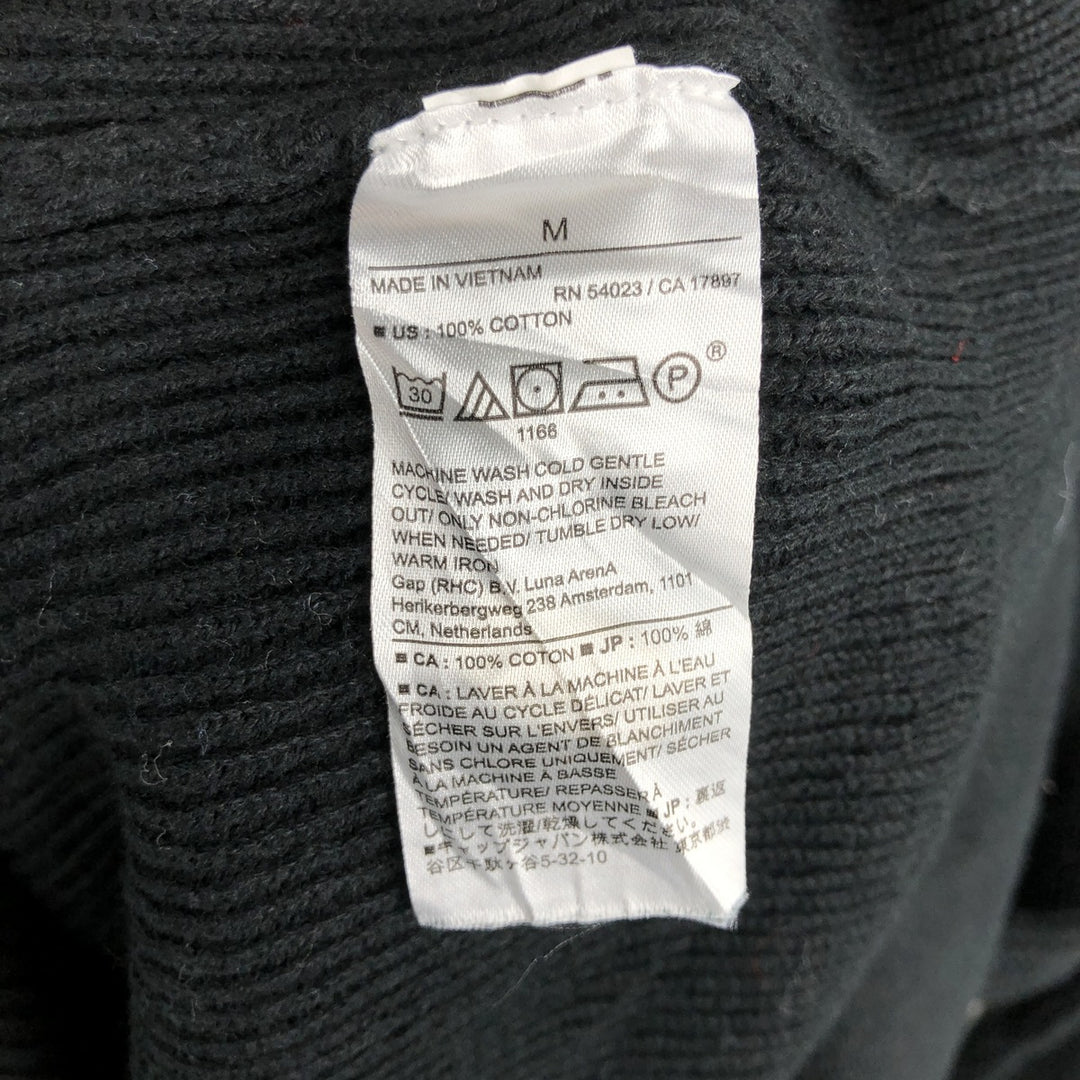 Banana Republic Cotton Knit Sweater, Men's Size M (approx.) cotton black type Vintage Second Hand