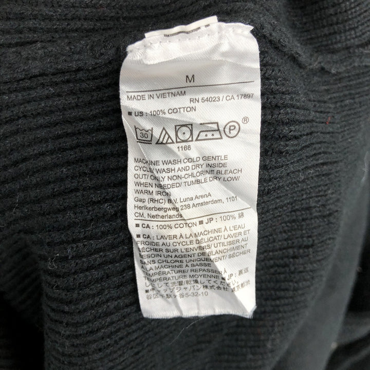 Banana Republic Cotton Knit Sweater, Men's Size M (approx.) cotton black type Vintage Second Hand
