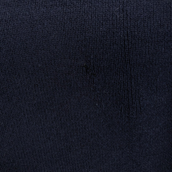 Eddie Bauer ribbed cotton knit sweater, made in the USA, women's size XL (approx.) cotton navy blue type Vintage Second Hand