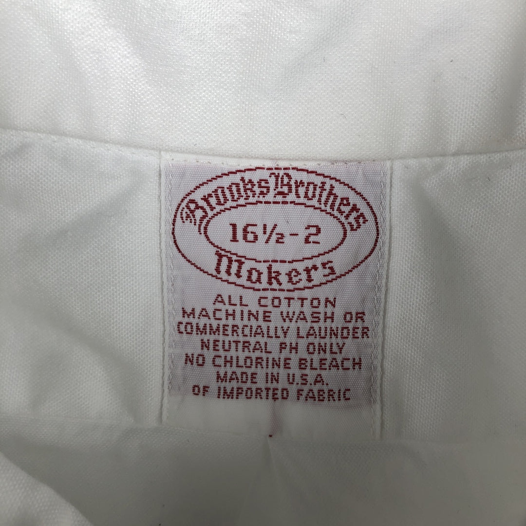Brooks Brothers MAKERS Long Sleeve Button Down Shirt Made in USA Men's Size L cotton white type Vintage Second Hand