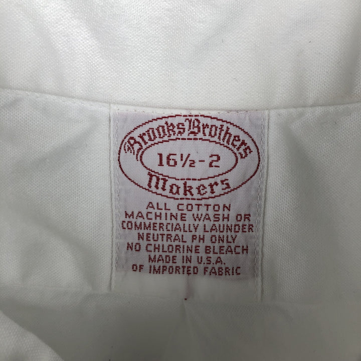 Brooks Brothers MAKERS Long Sleeve Button Down Shirt Made in USA Men's Size L cotton white type Vintage Second Hand