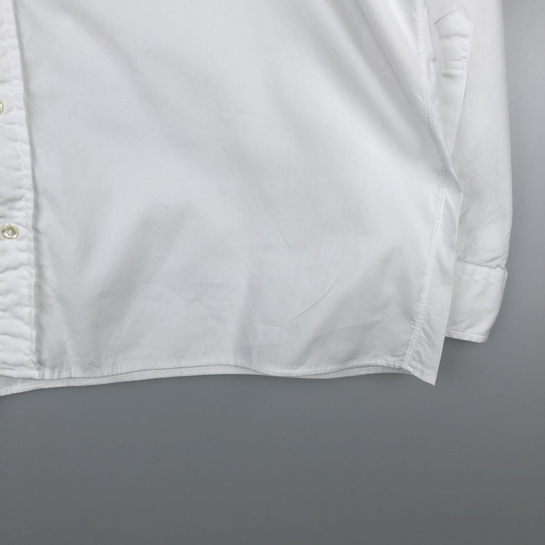 Brooks Brothers MAKERS Long Sleeve Button Down Shirt Made in USA Men's Size L cotton white type Vintage Second Hand