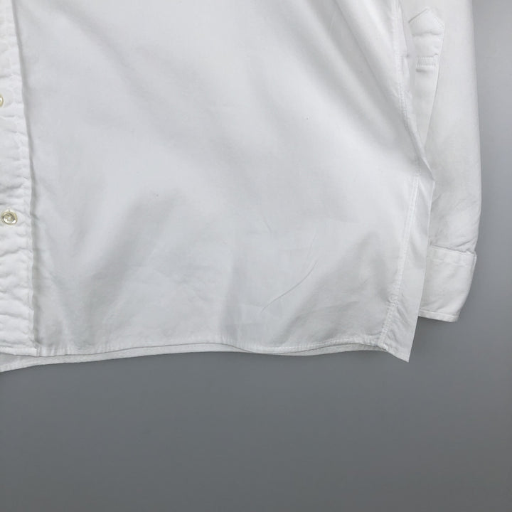 Brooks Brothers MAKERS Long Sleeve Button Down Shirt Made in USA Men's Size L cotton white type Vintage Second Hand