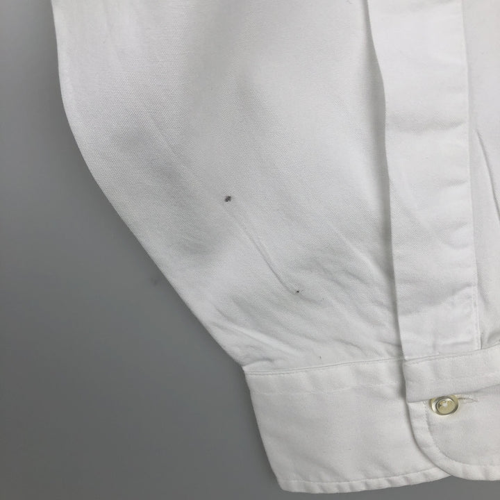 Brooks Brothers MAKERS Long Sleeve Button Down Shirt Made in USA Men's Size L cotton white type Vintage Second Hand