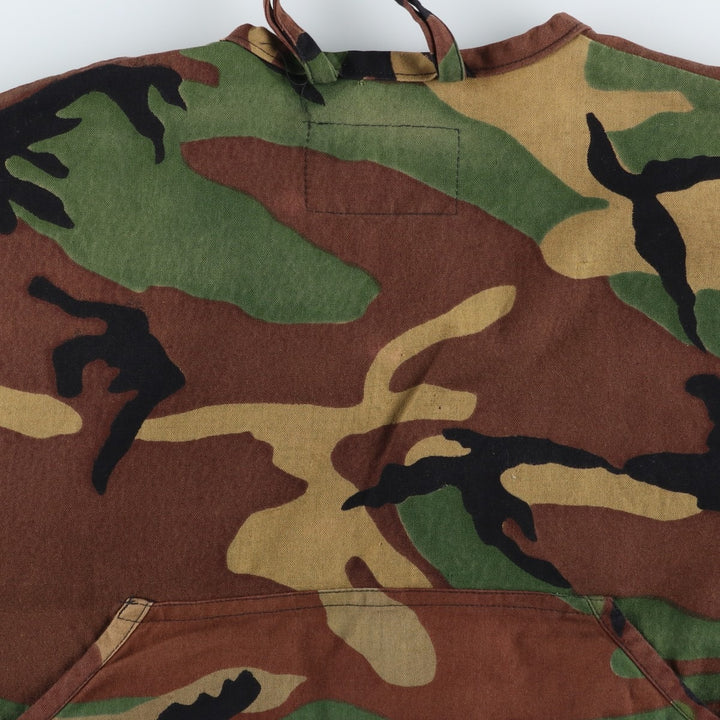 1970'S CALIBER Camouflage Pattern Woodland Camo Hunting Vest, Men's Size M (Equivalent), Vintage cotton Khaki type Vintage Second Hand