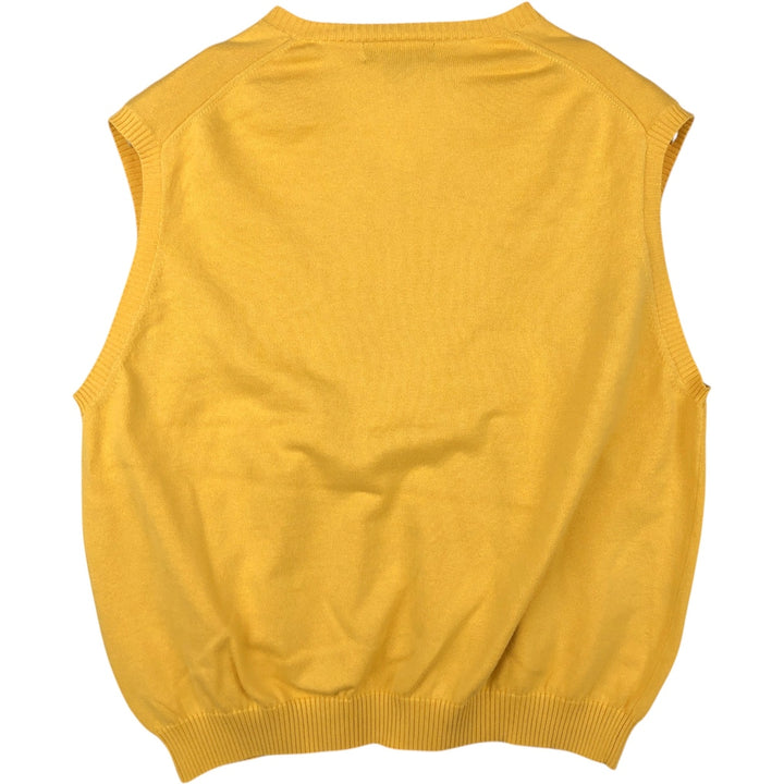 Brooks Brothers V-neck Pima cotton knit vest, men's size XL (approx.) Pima Cotton yellow type Vintage Second Hand