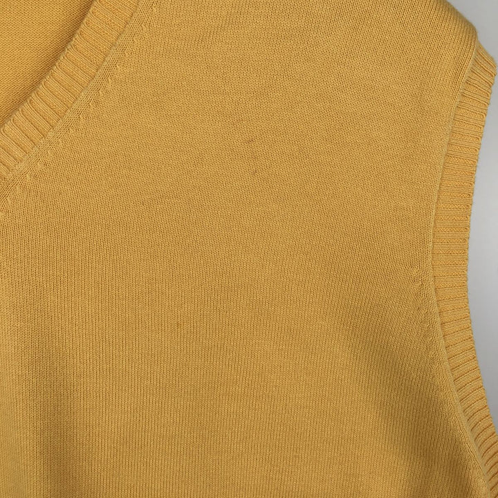 Brooks Brothers V-neck Pima cotton knit vest, men's size XL (approx.) Pima Cotton yellow type Vintage Second Hand