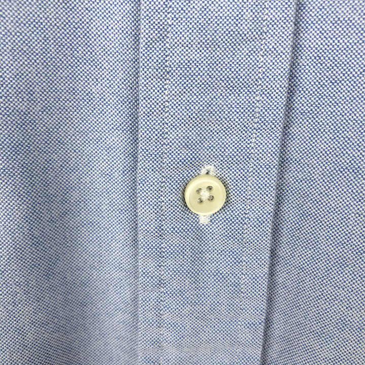 Ralph Lauren CUSTOM FIT long sleeve button down shirt, men's size L cotton Blue type light blue Vintage Second Hand