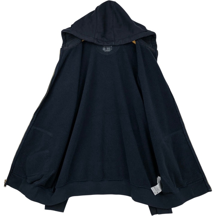 Carhartt Loose Fit Rain Defender Fade Full-Zip Sweatshirt (Men's Size XL) cotton navy blue type Vintage Second Hand