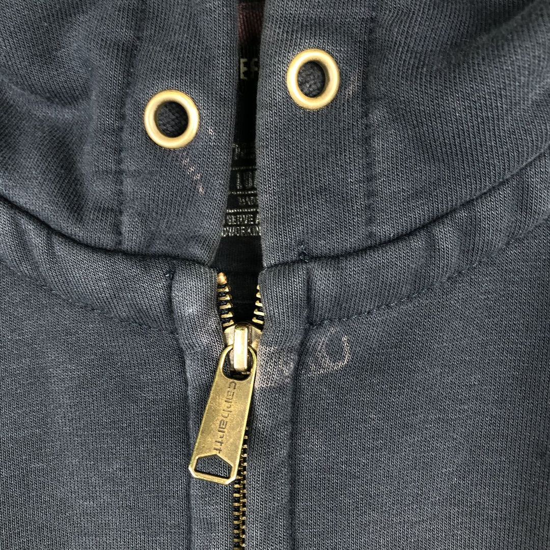 Carhartt Loose Fit Rain Defender Fade Full-Zip Sweatshirt (Men's Size XL) cotton navy blue type Vintage Second Hand