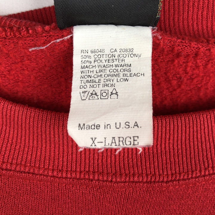 90'S Disney Mickey Mouse character sweatshirt, sweatshirt, made in USA, men's XL size, vintage cotton red type Vintage Second Hand