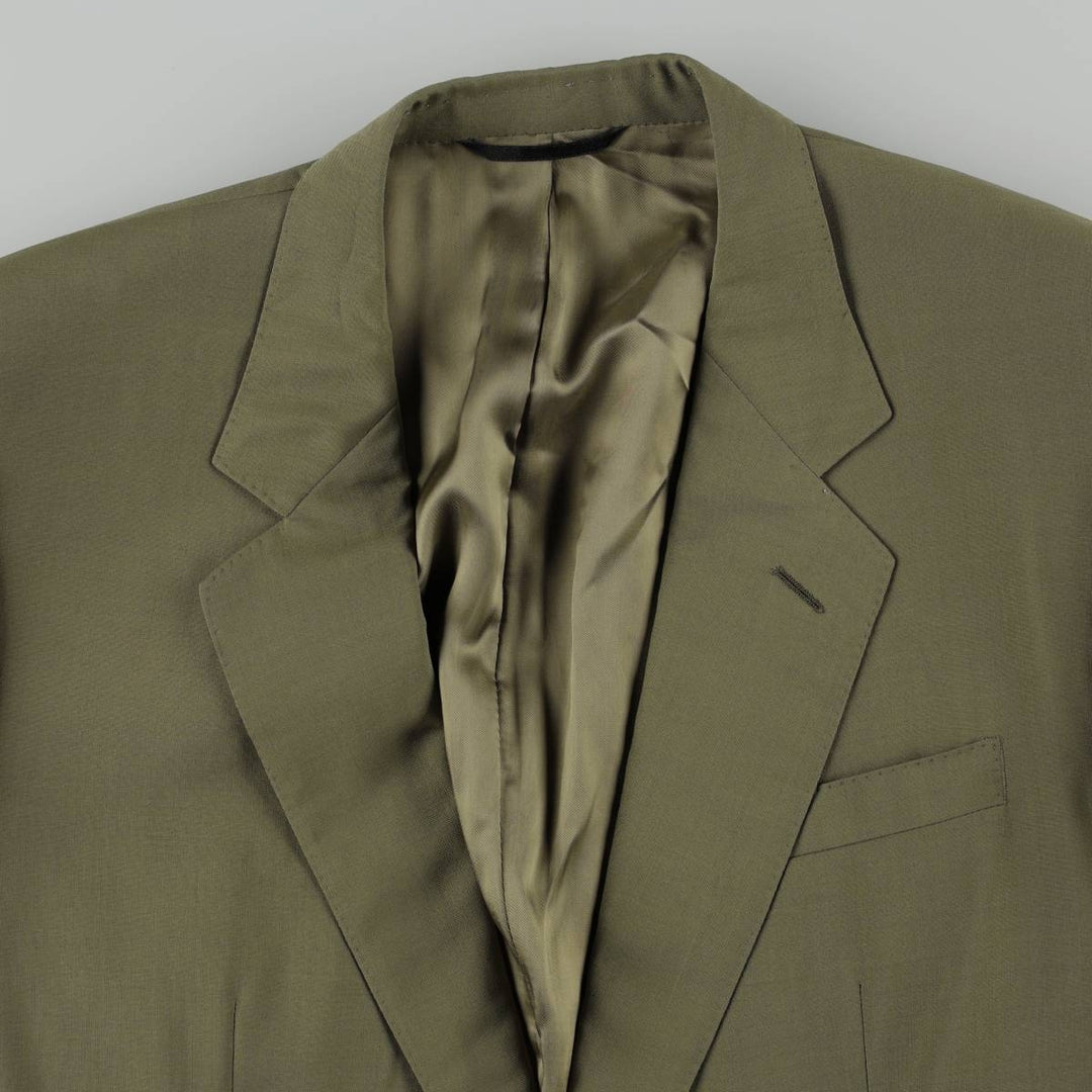 Burberry's wool tailored jacket, made in Spain, men's size XL. wool Khaki type Vintage Second Hand